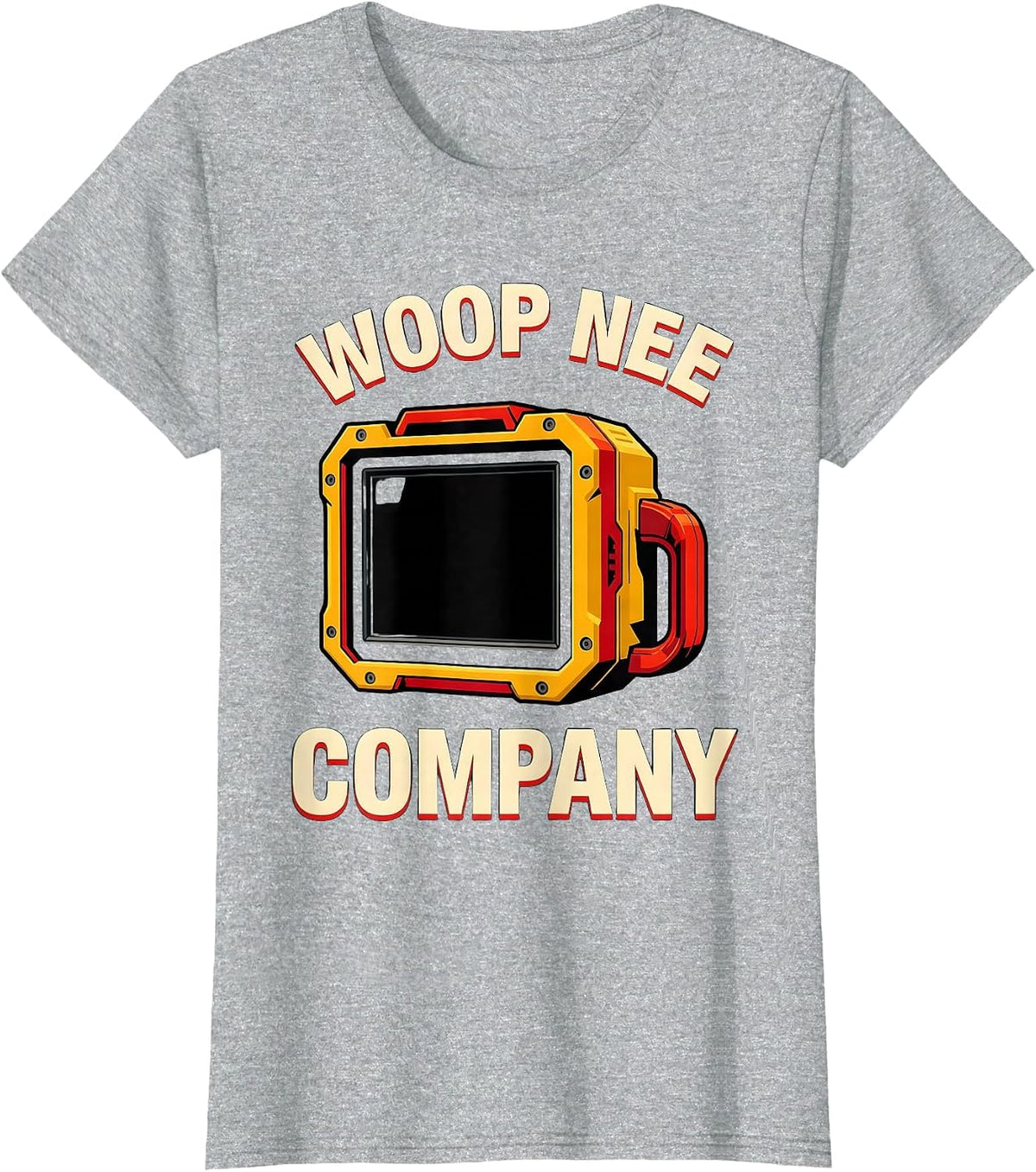 Woop Nee Company Funny Firefighter Humor Fire Department T-Shirt - Heather Grey