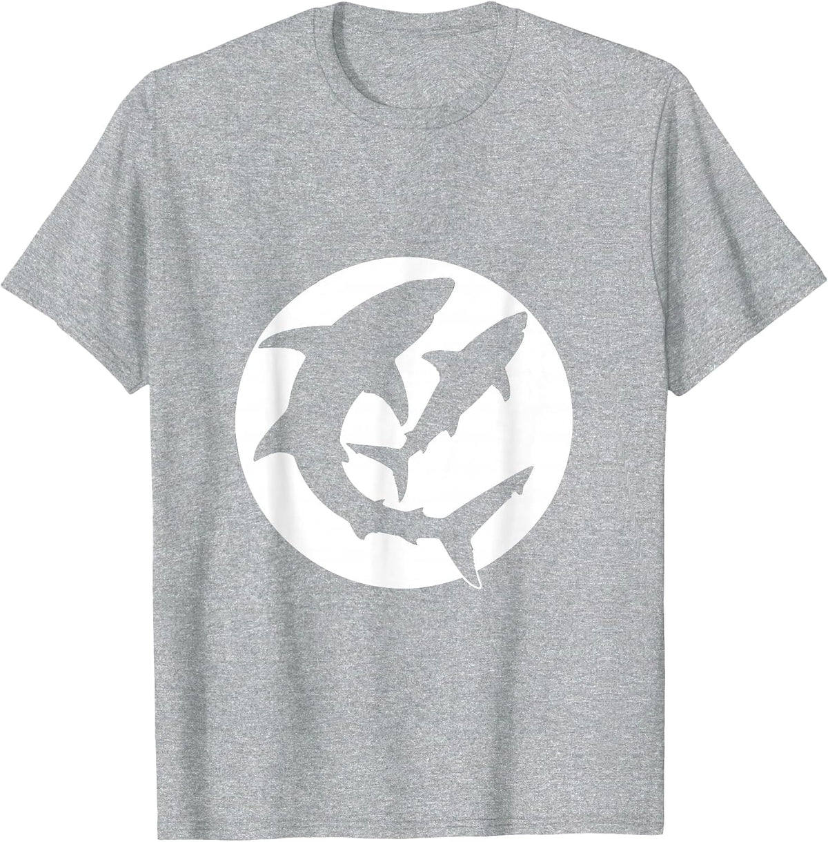 Men's Father Son Shark Duo Matching Graphic T-Shirt - Heather Grey