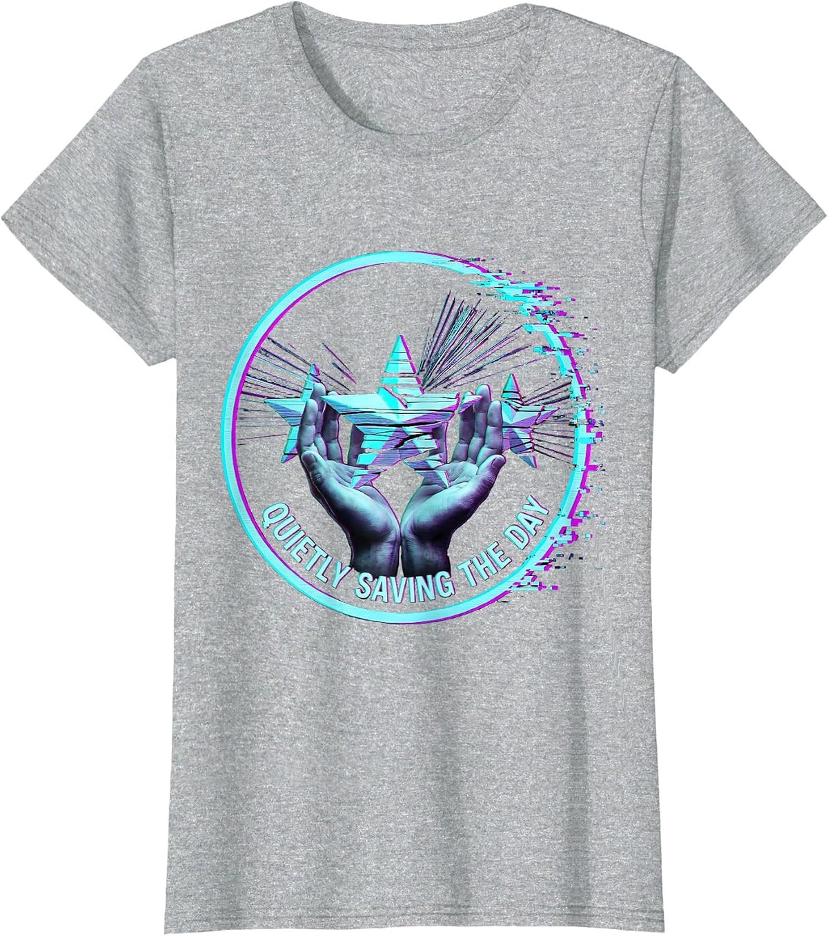 Women's Quietly Saving the Day Paraprofessional Design T-Shirt - Heather Grey