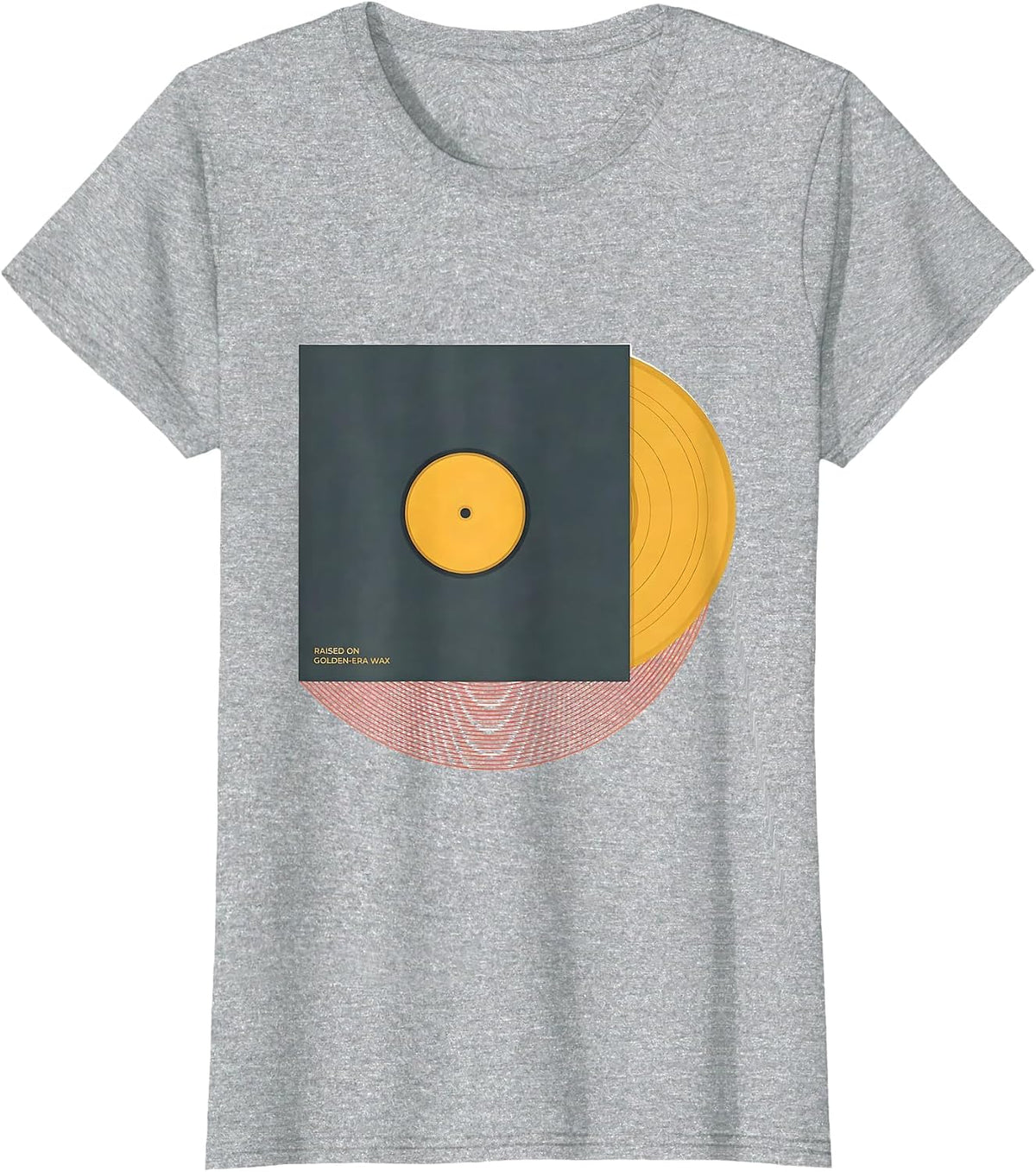 Raised On Golden-Era Wax Vintage 90s Hip-Hop Rap Music Lyric T-Shirt - Heather Grey