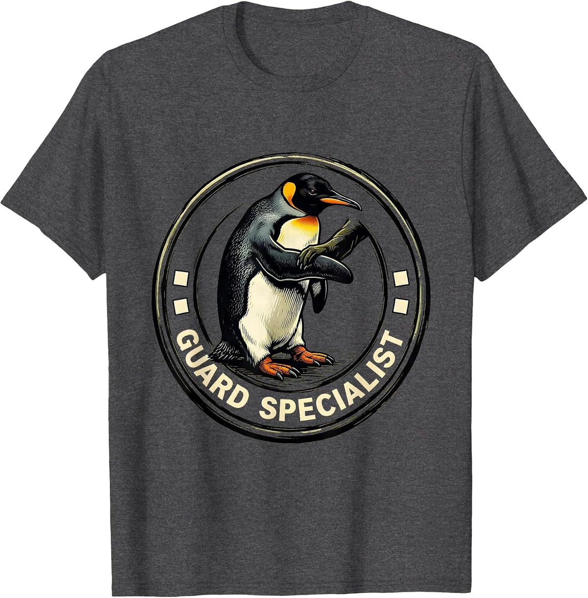 Guard Specialist Funny Penguin Martial Arts Meme Humor T-Shirt - Dark Heather Grey