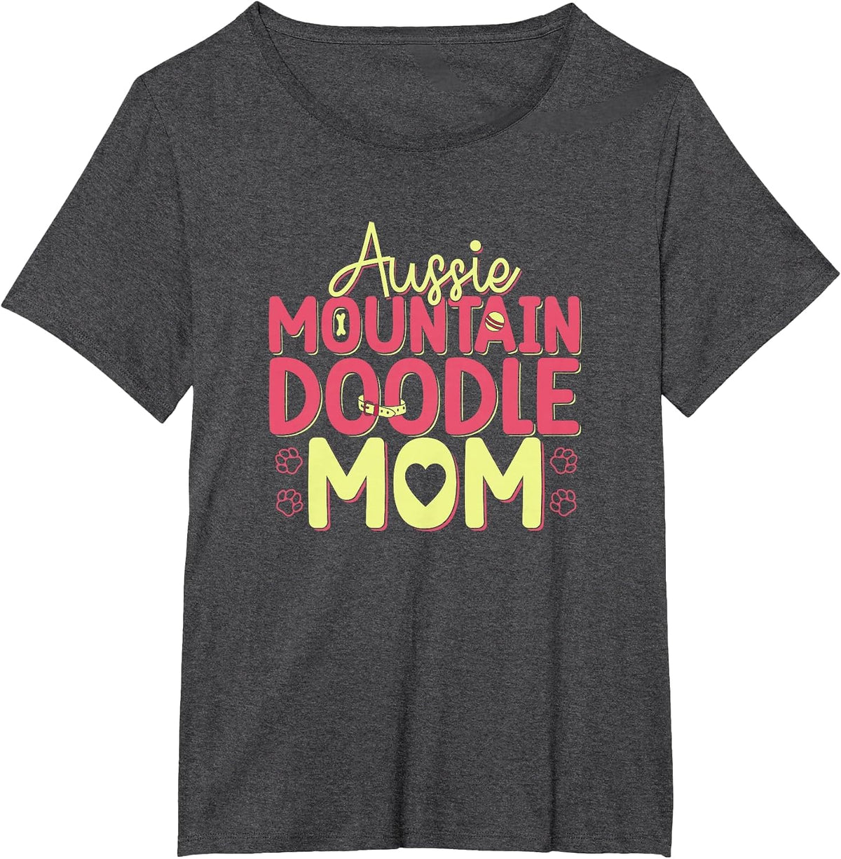 Aussie Mountain Doodle Mom Australian Berne-Doodle Aussie T-Shirt - Dark Heather Grey