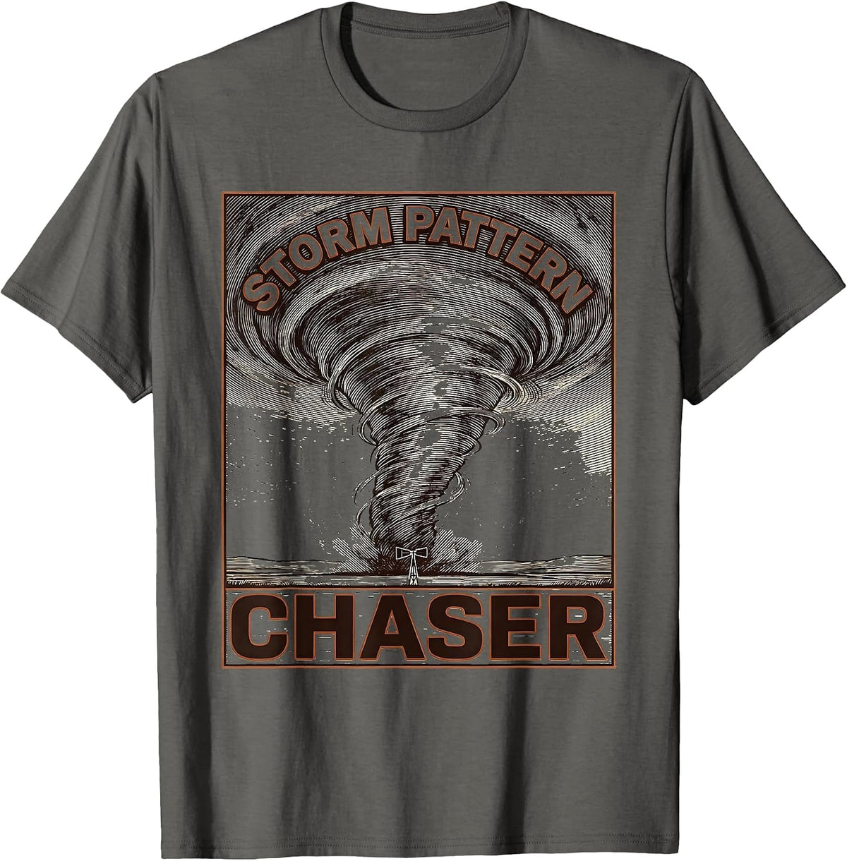 Storm Pattern Chaser Meteorology Enthusiast Weather Hobbyist T-Shirt - Asphalt Grey