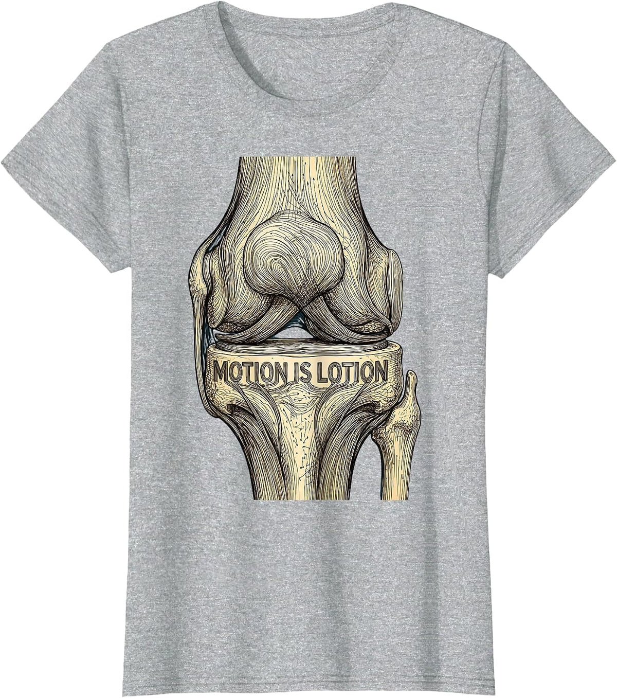 Women's Motion Is Lotion Physical Therapy Design T-Shirt - Heather Grey