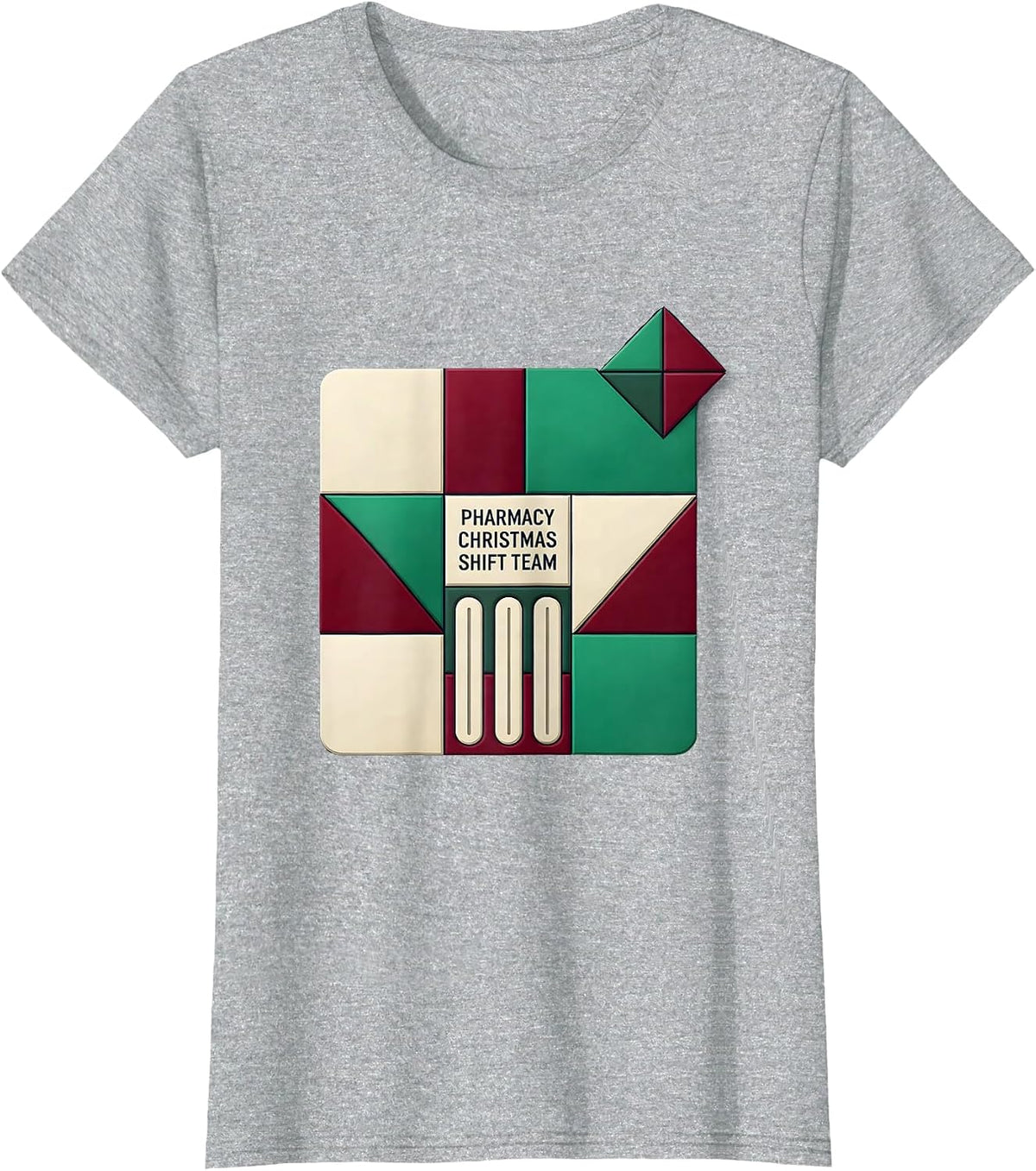 Women's Pharmacy Christmas Shift Team Funny Pharmacy Tech Squad T-Shirt - Heather Grey