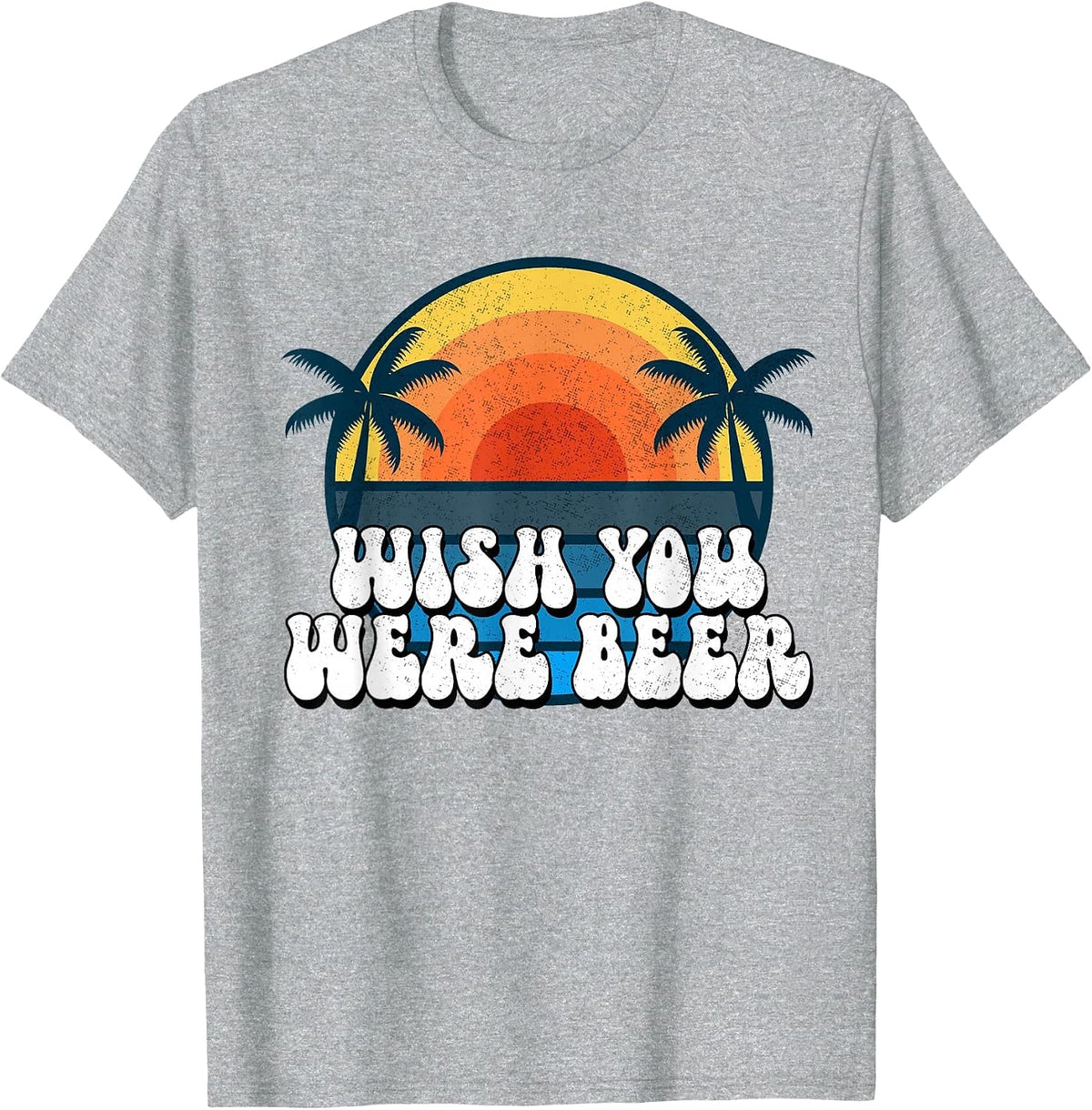 Wish You were Beer Vintage Craft Beer Home Brewing Brewery T-Shirt - Heather Grey