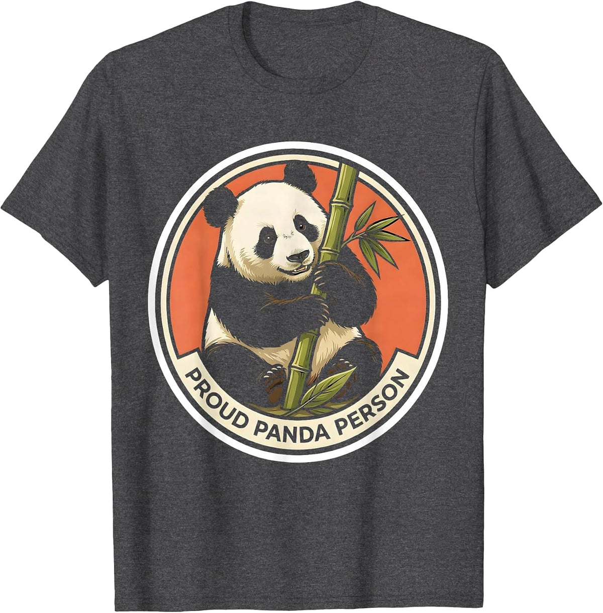 Men's Proud Panda Person Cute Kawaii Animal Lover Humor T-Shirt - Dark Heather Grey