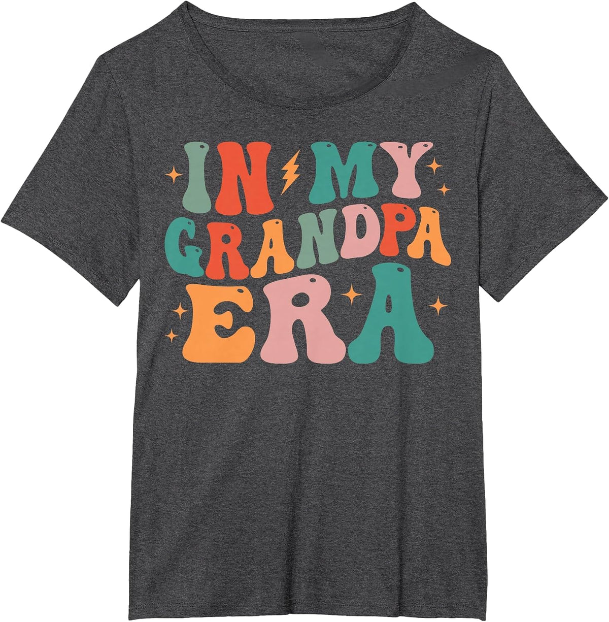 Groovy in My Grandpa Era T-Shirt - Dark Heather Grey
