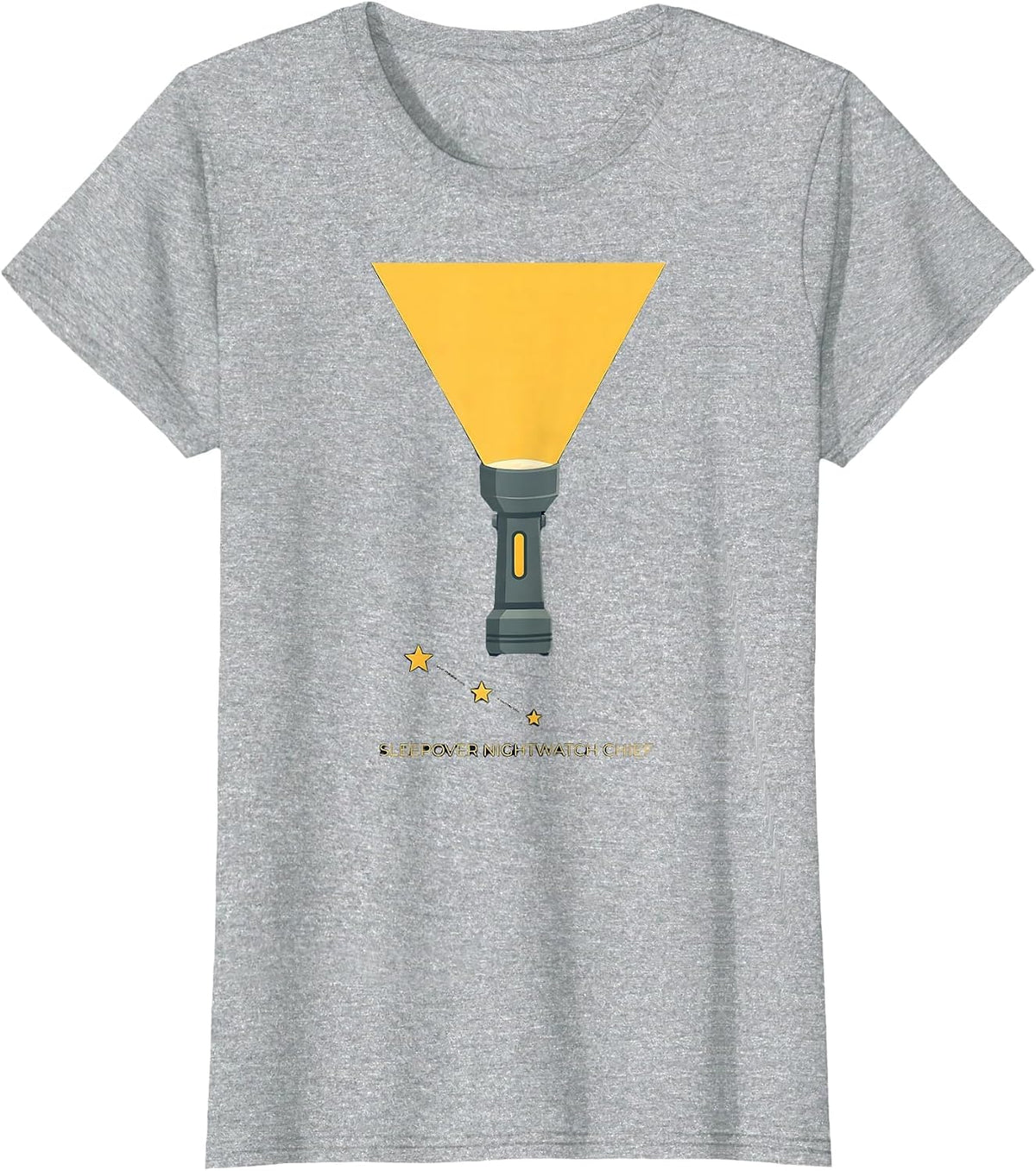 Women's Sleepover Nightwatch Chief Funny Slumber Party Squad T-Shirt - Heather Grey