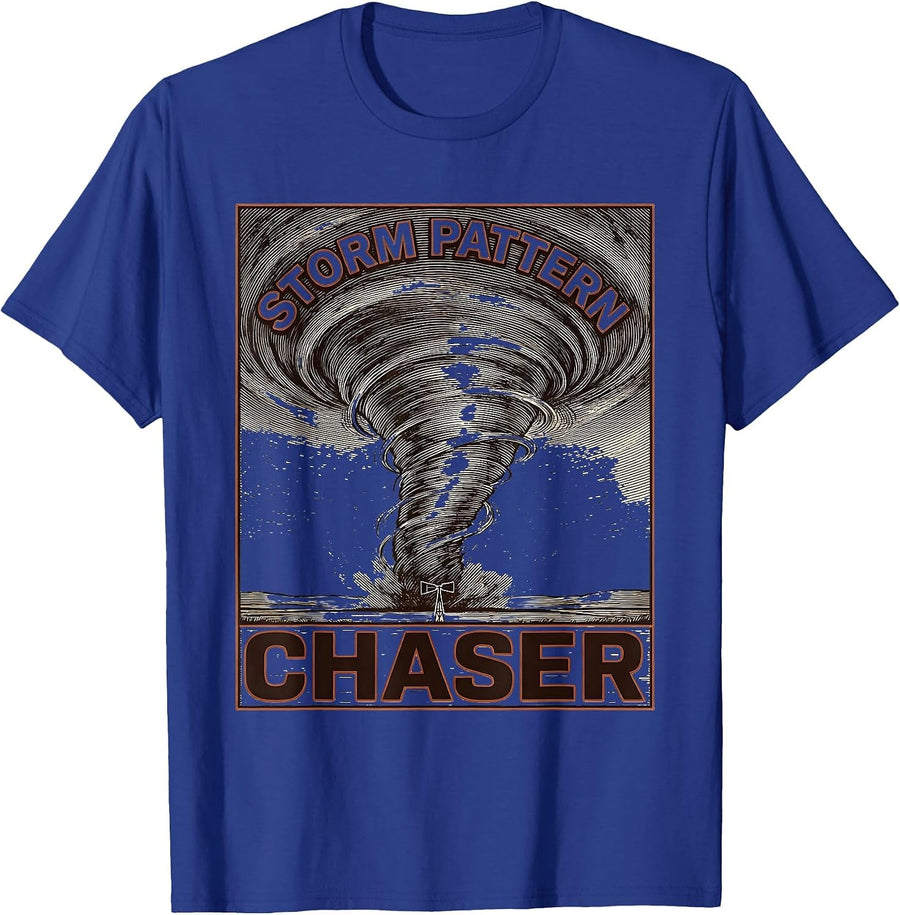 Storm Pattern Chaser Meteorology Enthusiast Weather Hobbyist T-Shirt - Royal Blue