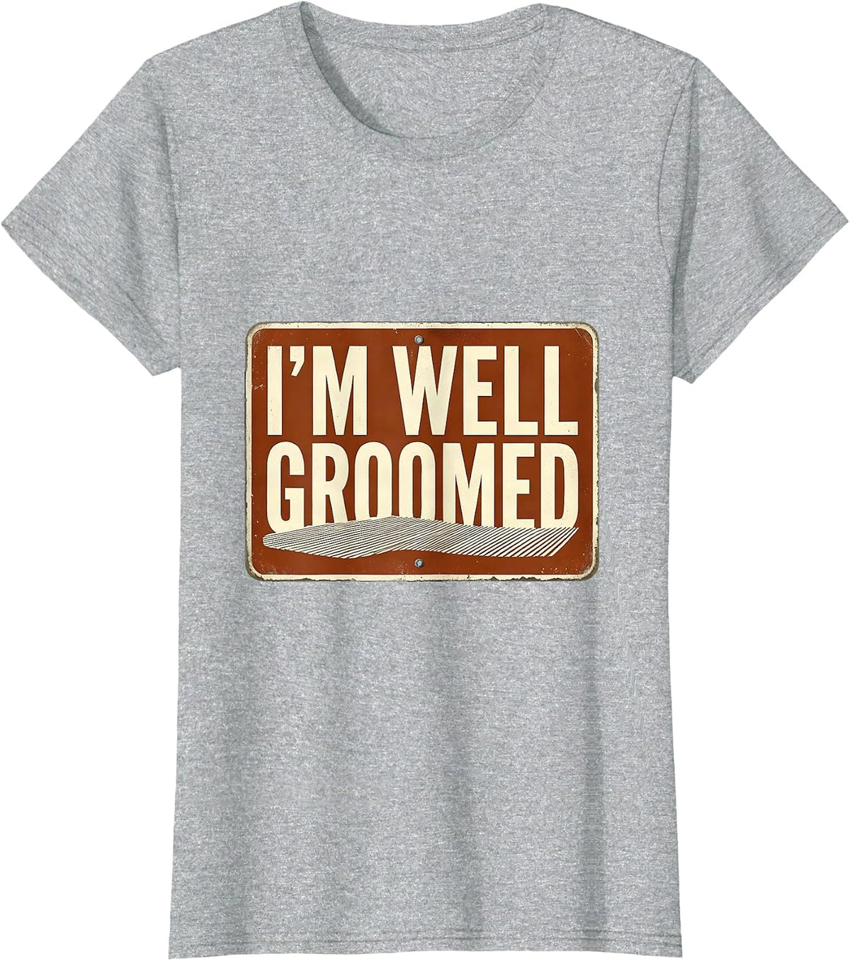 I'm Well Groomed Vintage Skiing Humor Ski Lover Gift T-Shirt - Heather Grey