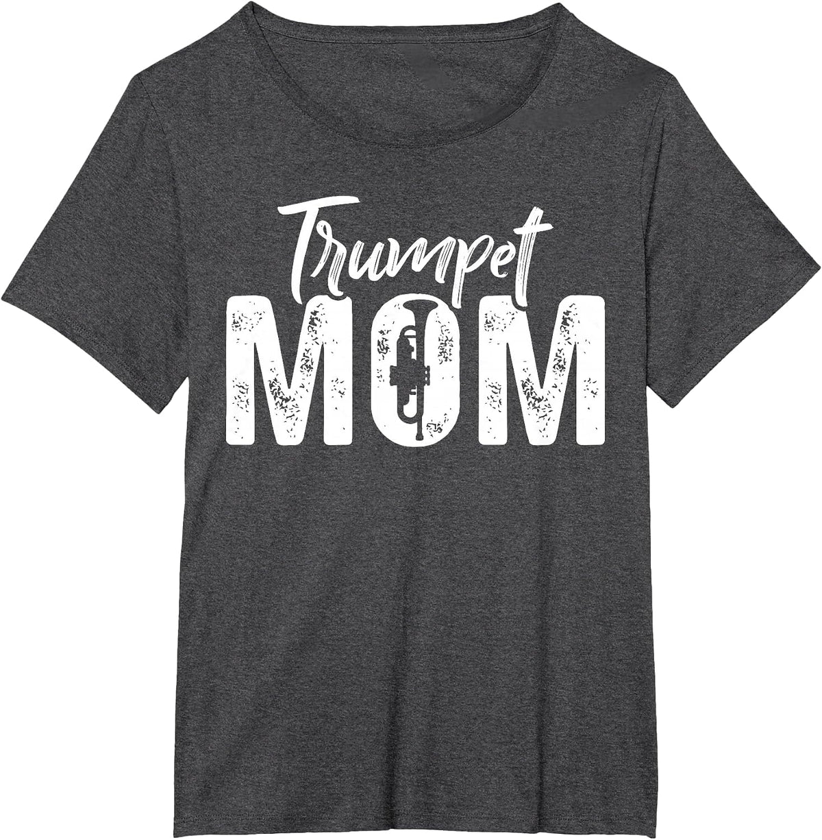 Trumpet Player Mom Mother Trumpet Mom T-Shirt - Dark Heather Grey