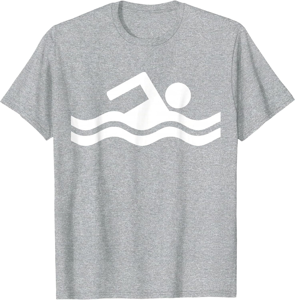 Swimming Symbol T-Shirt - Heather Grey
