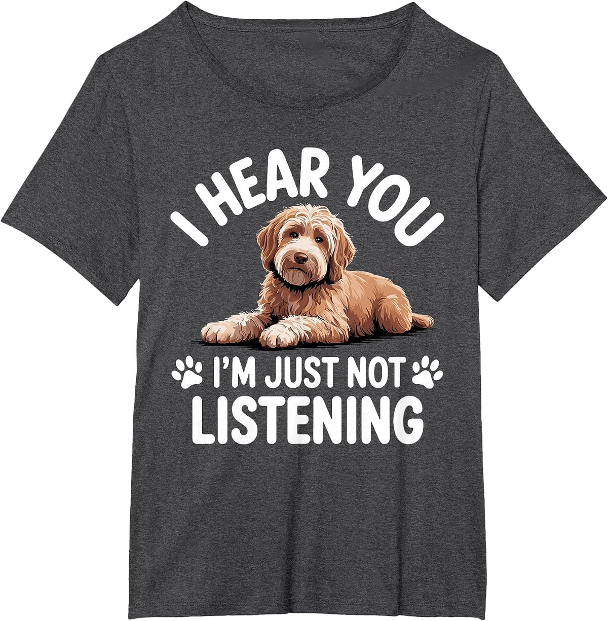 Funny Goldendoodle Art for Men Women Goldendoodle Lover T-Shirt - Dark Heather Grey