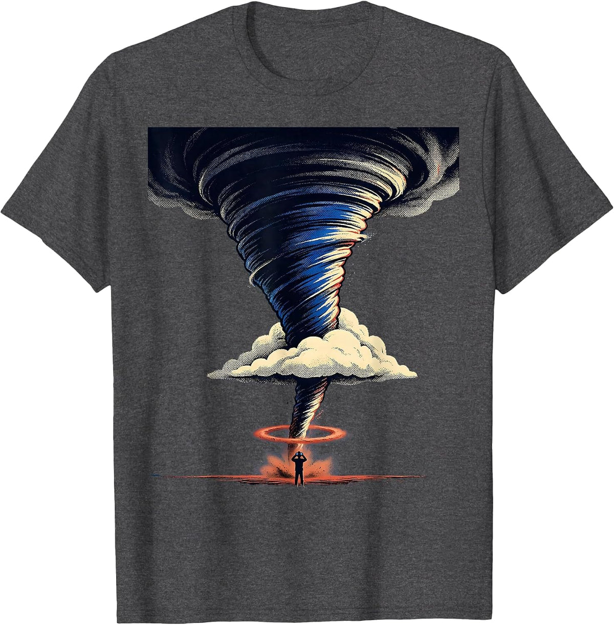Rope Tornado Sign Painter Showcard Storm Chaser Gift T-Shirt - Dark Heather Grey