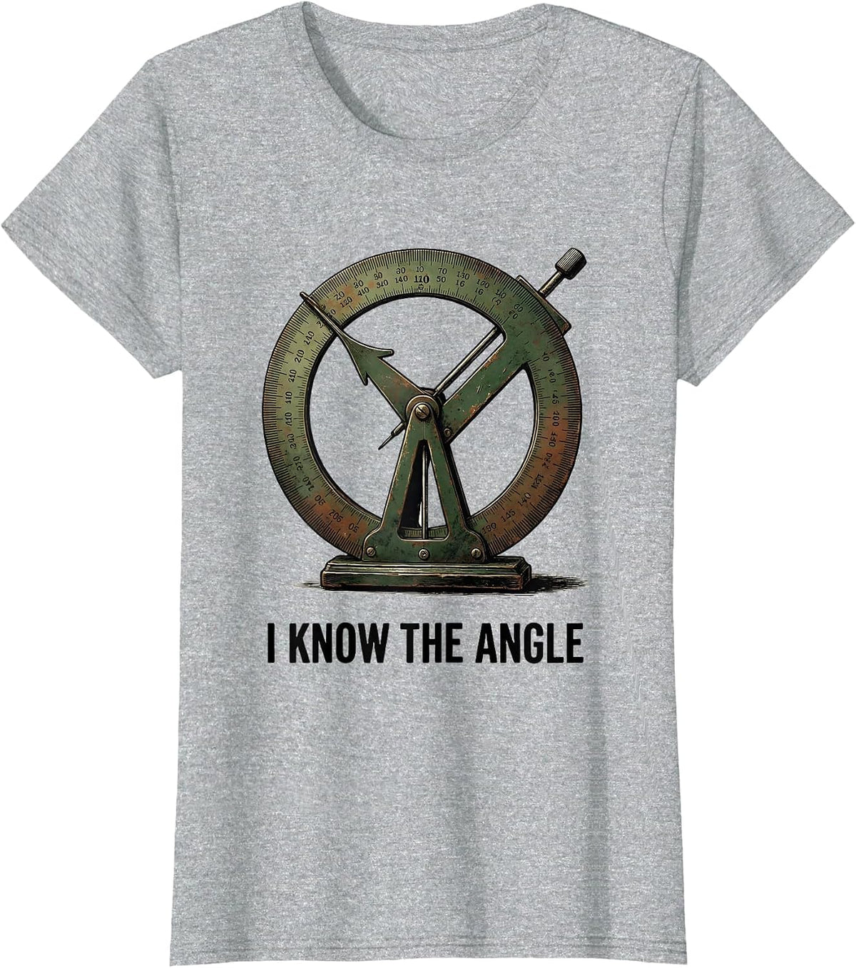 I Know The Angle Vintage Funny Math Teacher Gift T-Shirt - Heather Grey