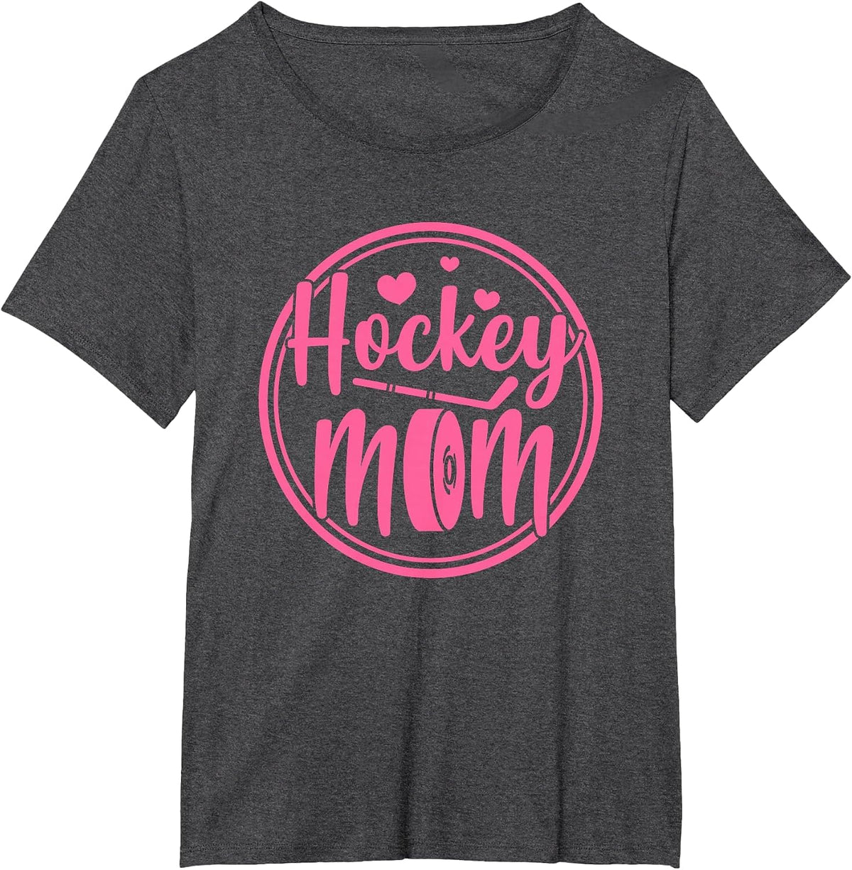 Hockey Mom Ice Player Mother Mother's Day T-Shirt - Dark Heather Grey