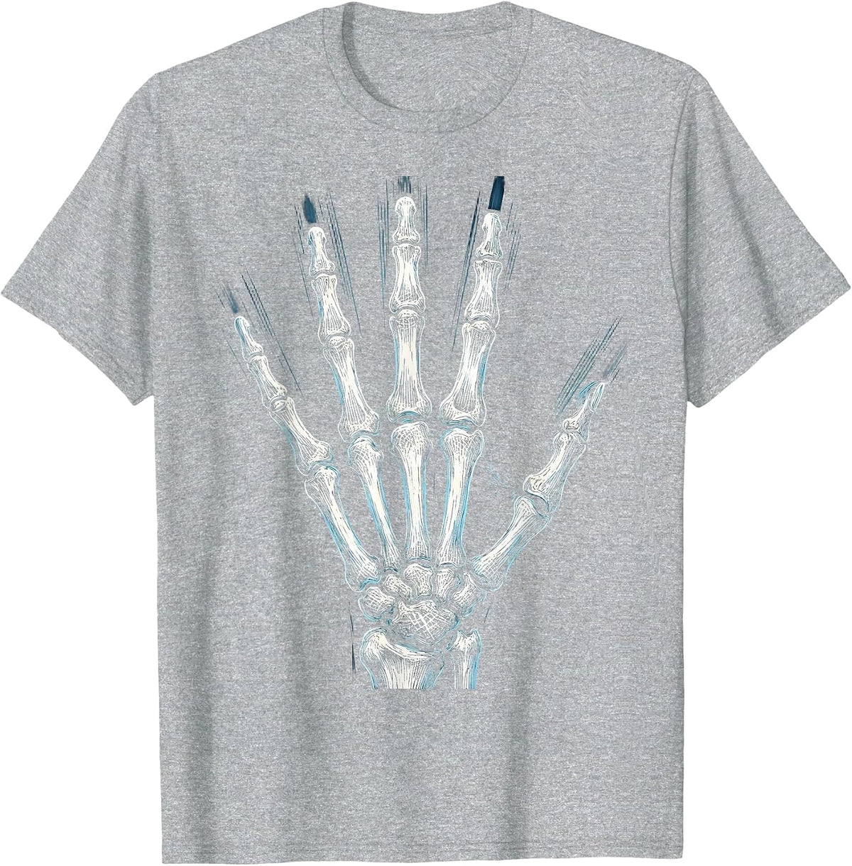Men's Hand Bones X-Ray Radiology Graphic T-Shirt - Heather Grey