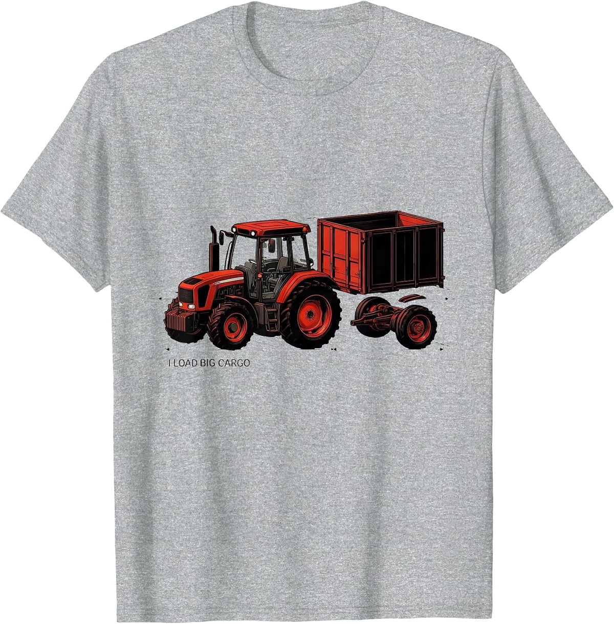 Men's I Load Big Cargo Funny Trucker Diesel Driver Gift T-Shirt - Heather Grey