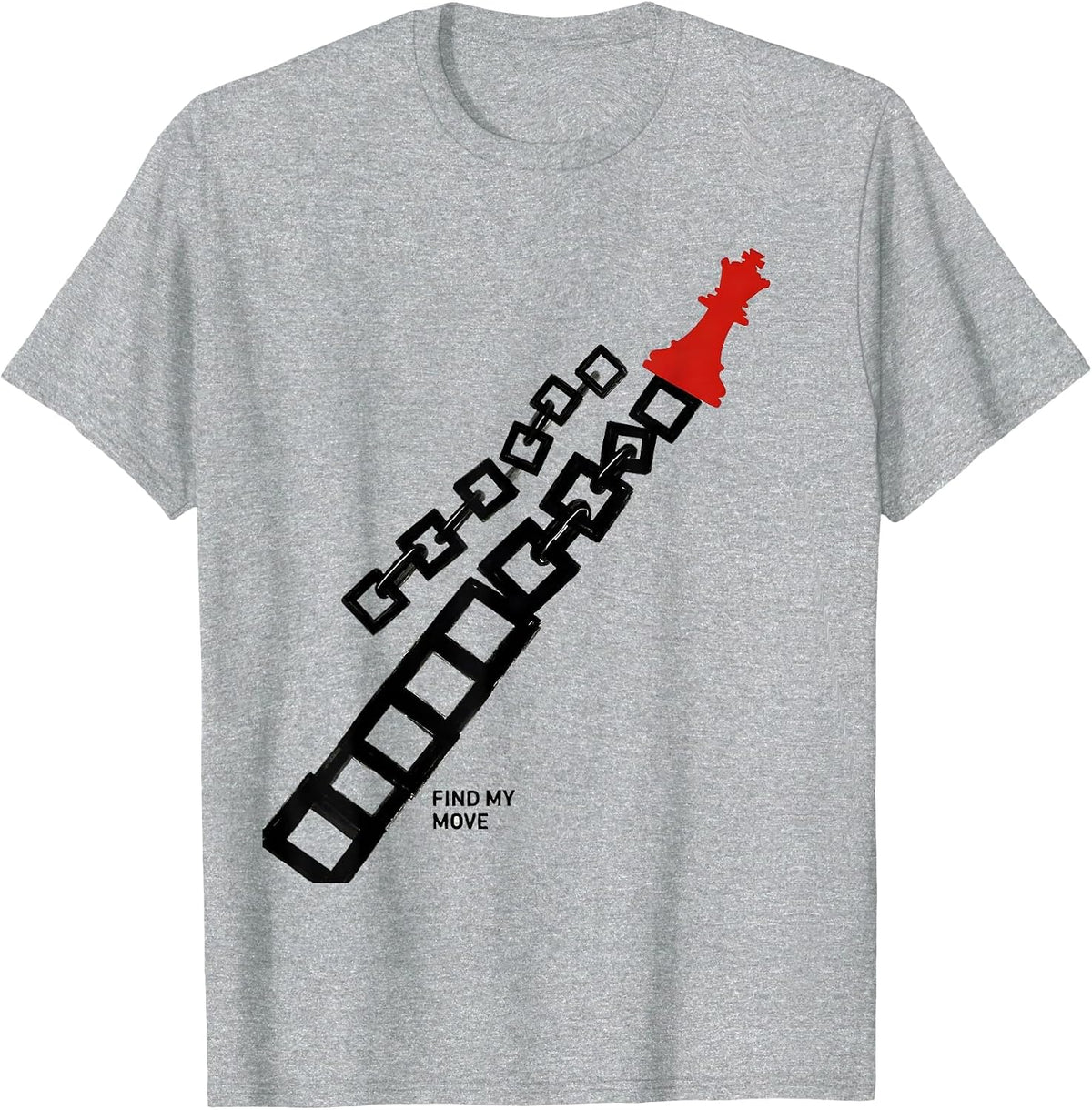 Men's Find My Move Funny Chess Player Gift Chess Lover Humor T-Shirt - Heather Grey