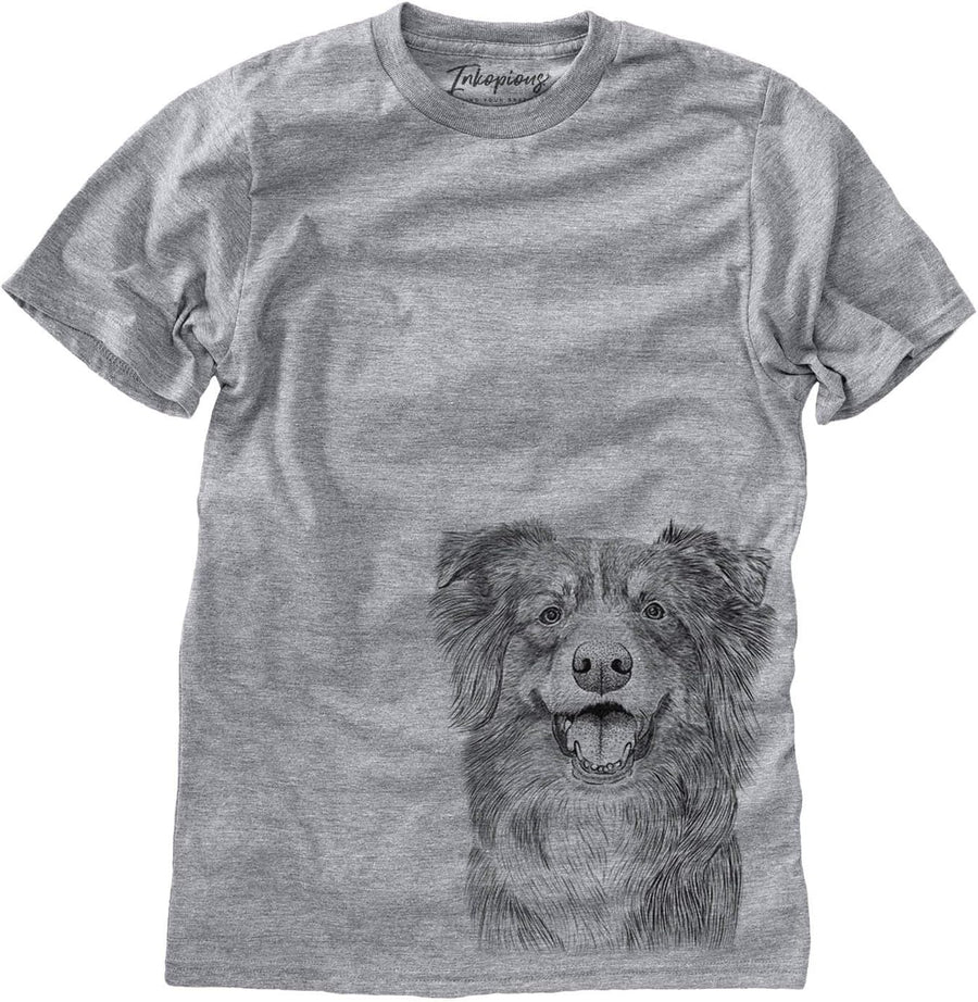 Bare Aussie Parker the Australian Shepherd Dog Triblend T-Shirt - Unisex Grey Crew Neck