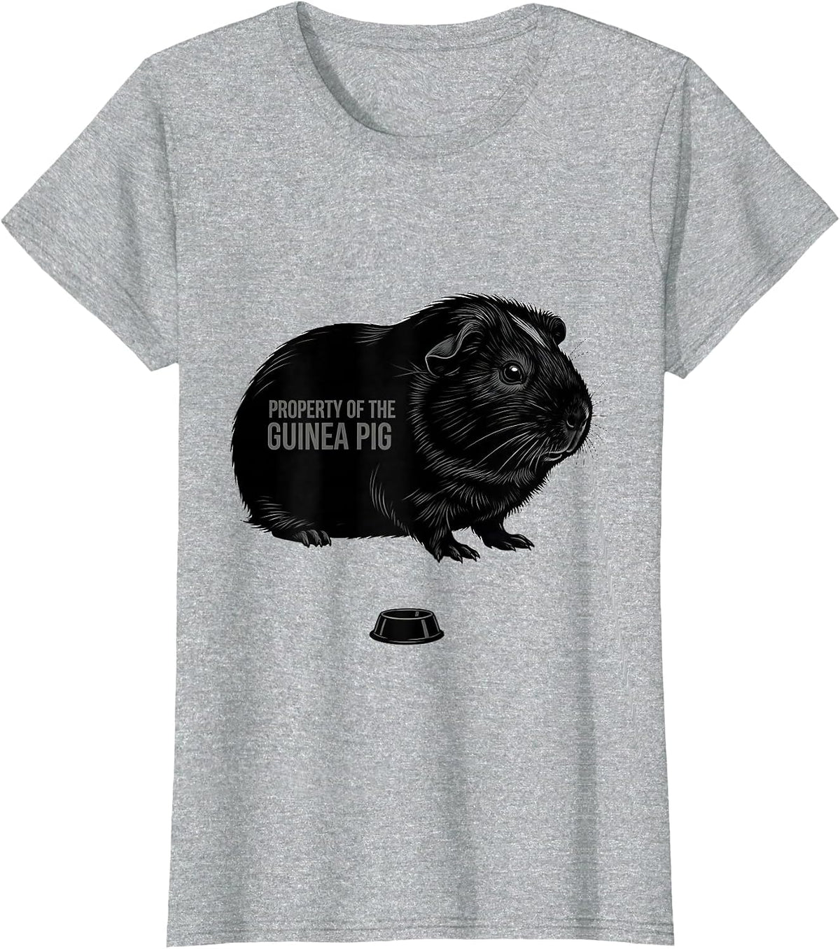 Property Of The Guinea Pig Funny Guinea Pig Lover Gift T-Shirt - Heather Grey
