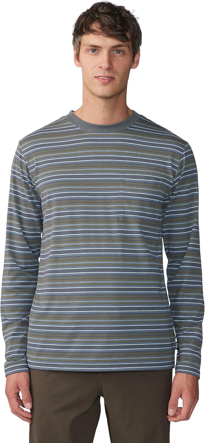 Mountain Hardwear Low Exposure™ Long Sleeve - Stone Green Crag Stripe Print