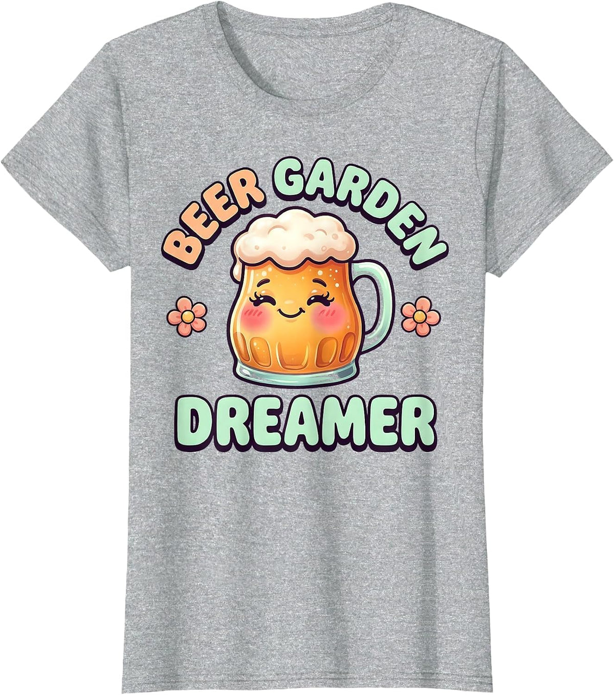 Beer Garden Dreamer Craft Beer Lover Design T-Shirt - Heather Grey