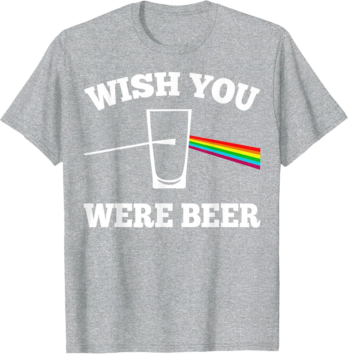 Wish You were Beer Tshirt T-Shirt - Heather Grey