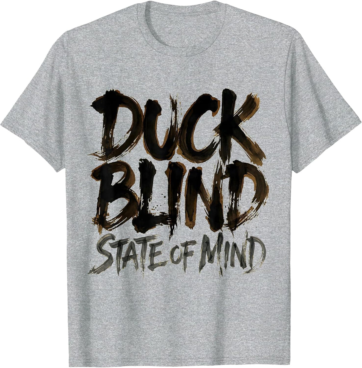 Men's Duck Blind State of Mind Camo Hunting Design T-Shirt - Heather Grey