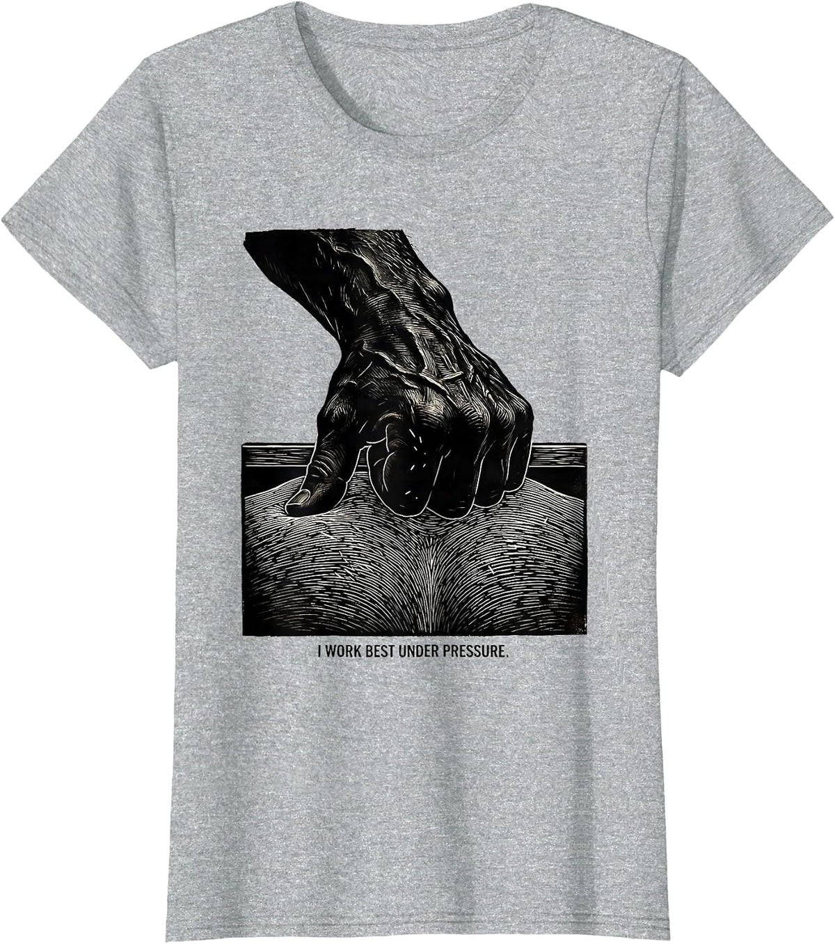 I Work Best Under Pressure Funny Physical Therapist Massage T-Shirt - Heather Grey