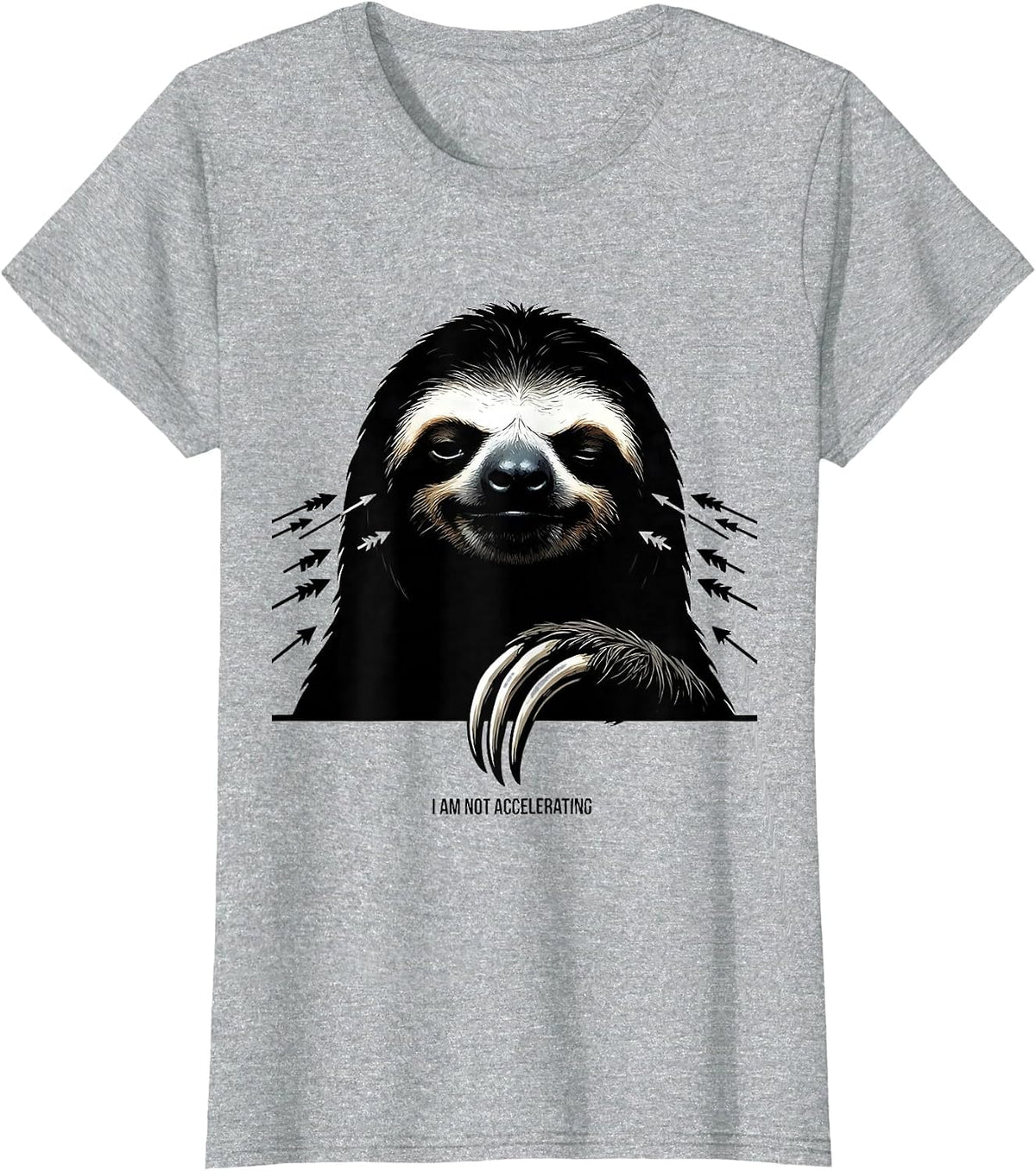 I Am Not Accelerating Funny Sloth Lover Gift T-Shirt - Heather Grey