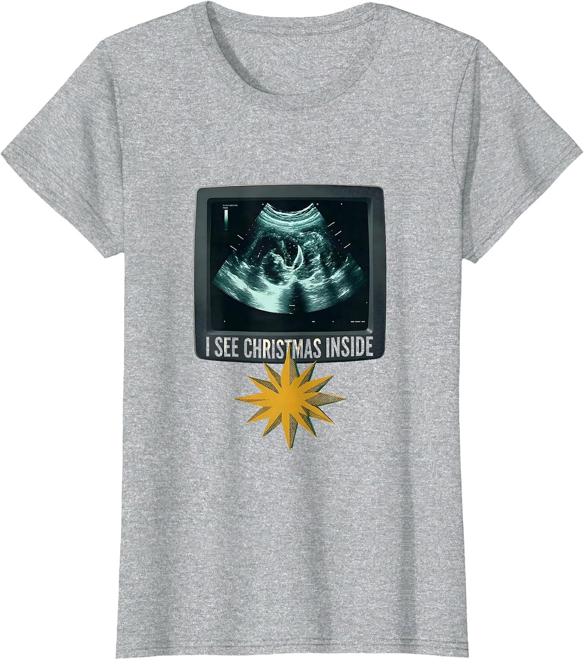 Women's I See Christmas Inside Midcentury Modern Sonographer T-Shirt - Heather Grey
