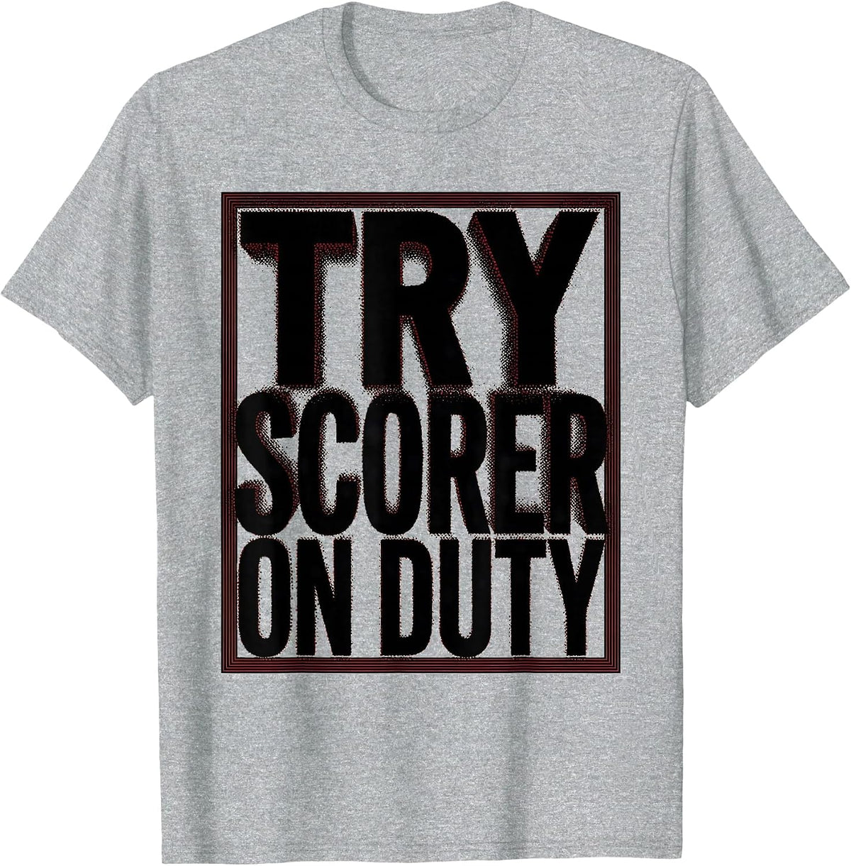 Men's Try Scorer On Duty Rugby Graphic Design T-Shirt - Heather Grey
