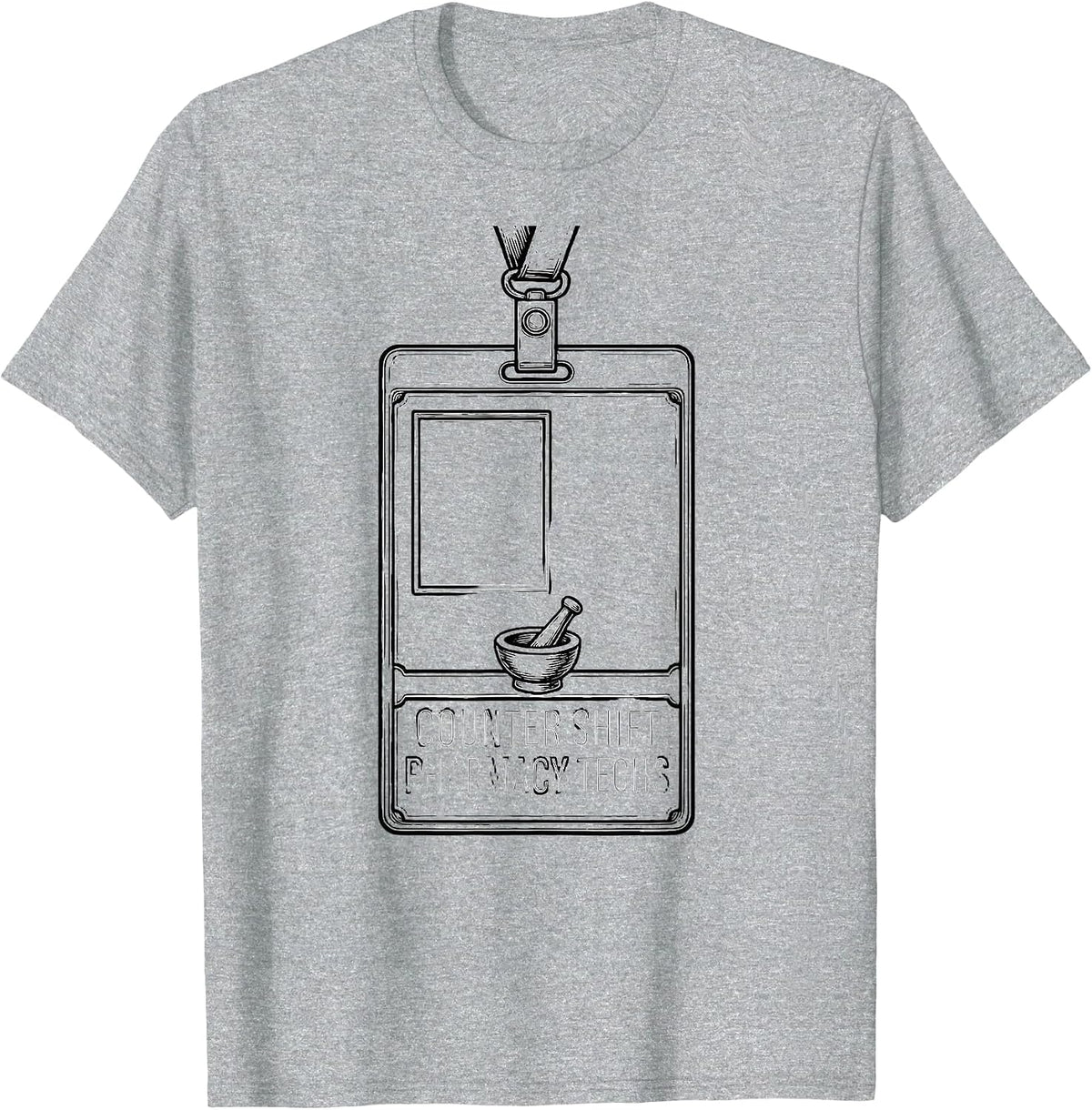 Men's Counter Shift Pharmacy Techs Funny Pharmacy Tech Humor T-Shirt - Heather Grey
