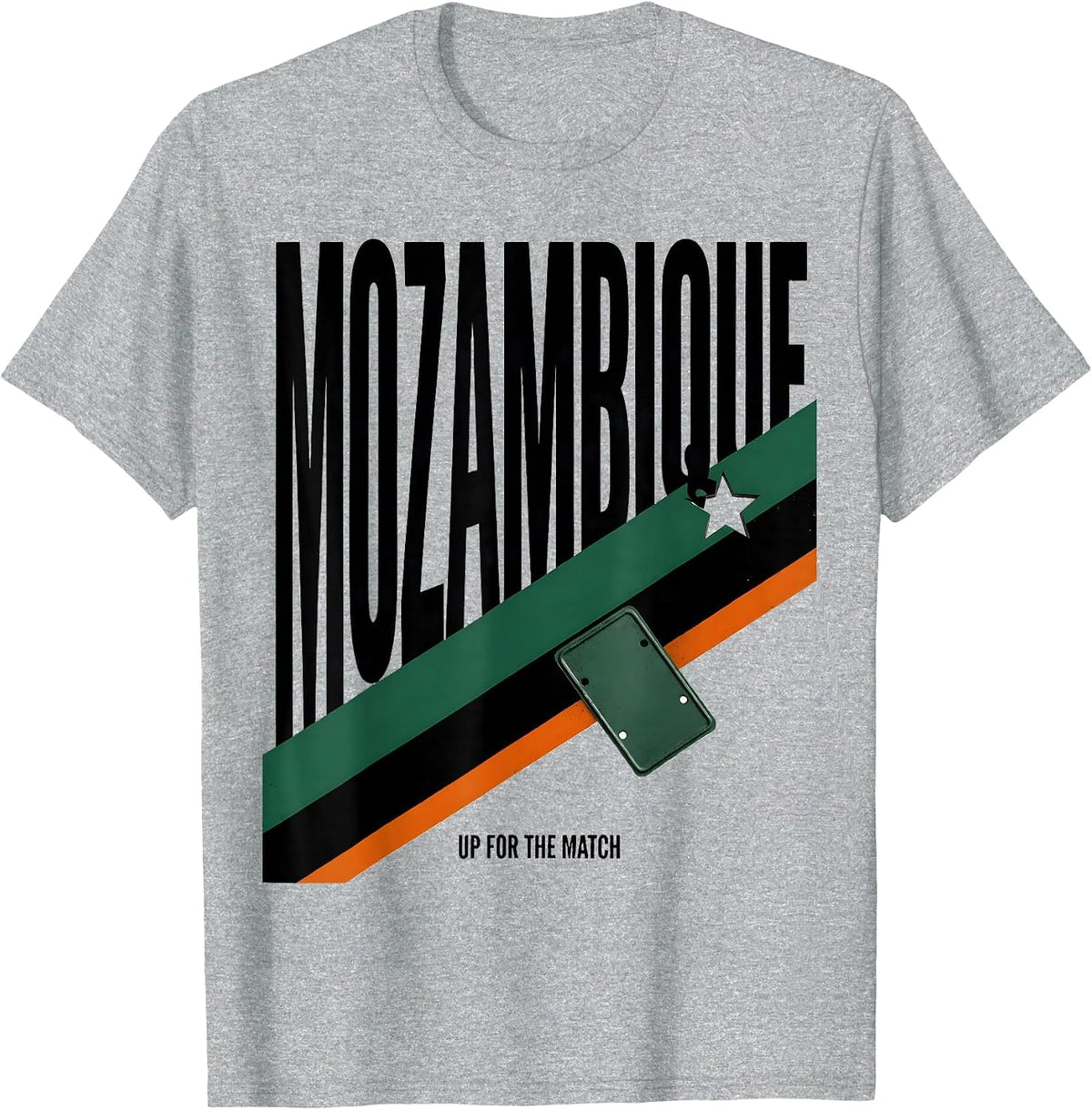 Men's Mozambique, Up For The Match Heritage Pride Rugby Fan T-Shirt - Heather Grey
