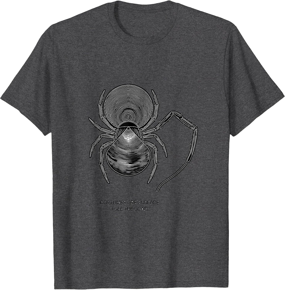 Costumes Are Surface I See The Scan Funny Sonographer T-Shirt - Dark Heather Grey