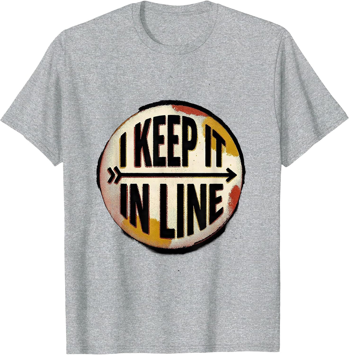 Men's I Keep It In Line Funny Math Teacher Pun Humor Graph T-Shirt - Heather Grey