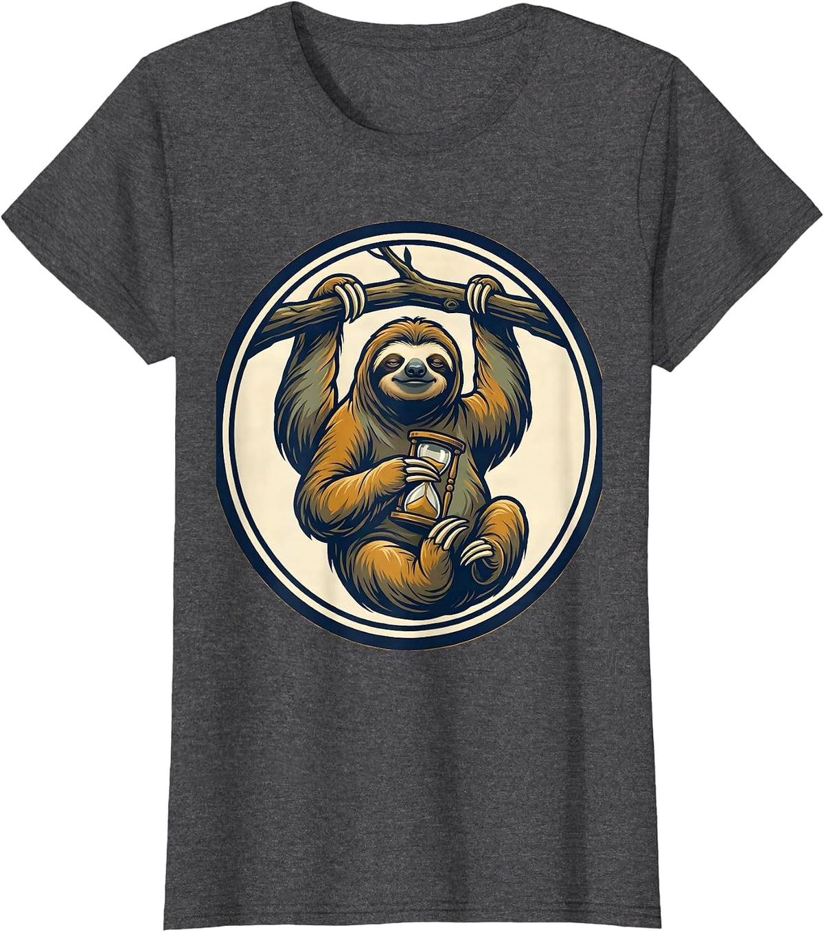 Women's Sloth Seal Funny Sloth Lover Novelty Gift T-Shirt - Dark Heather Grey