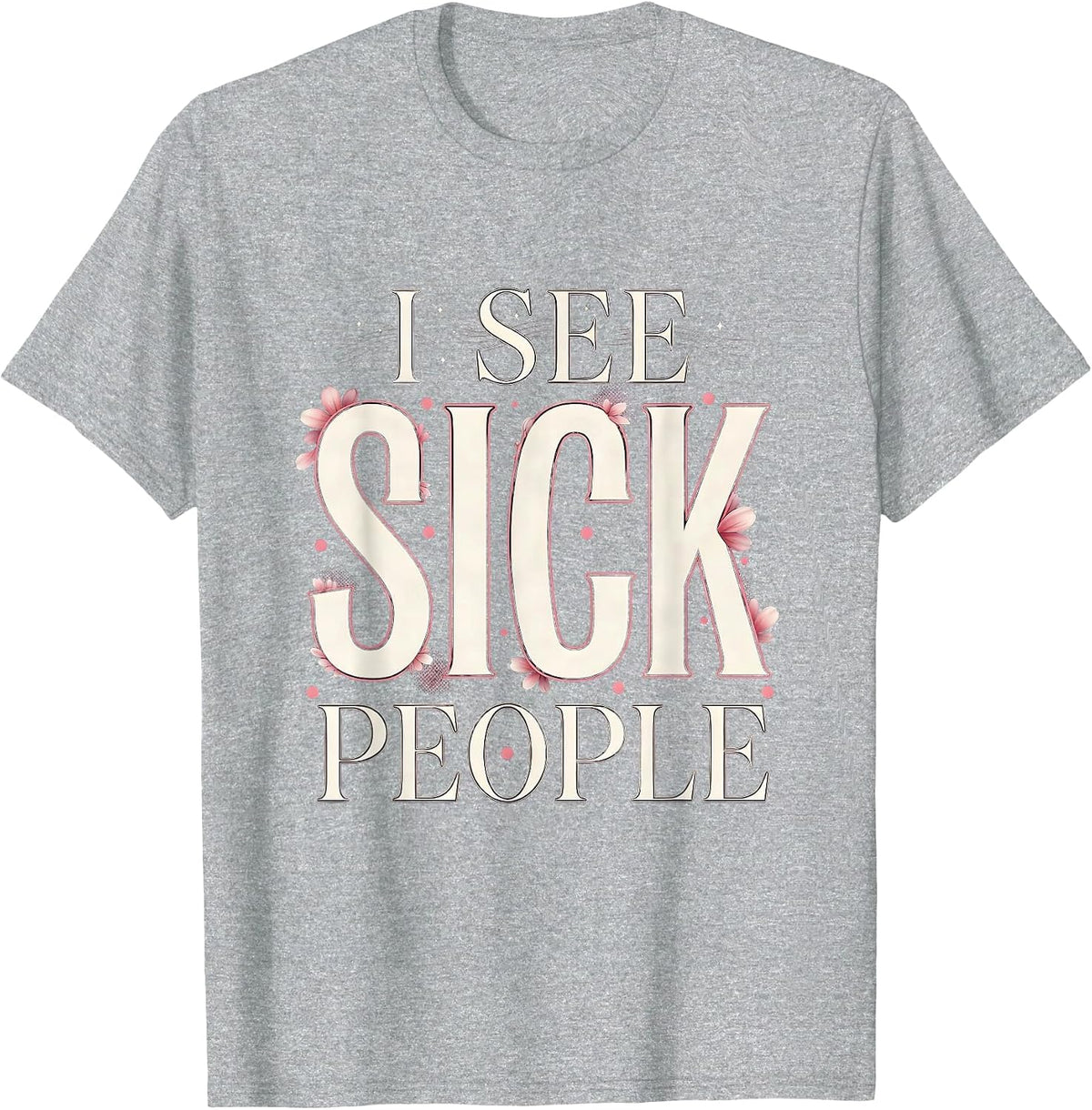 Men's Halloween Nurse I See Sick People Crystal Ball T-Shirt - Heather Grey