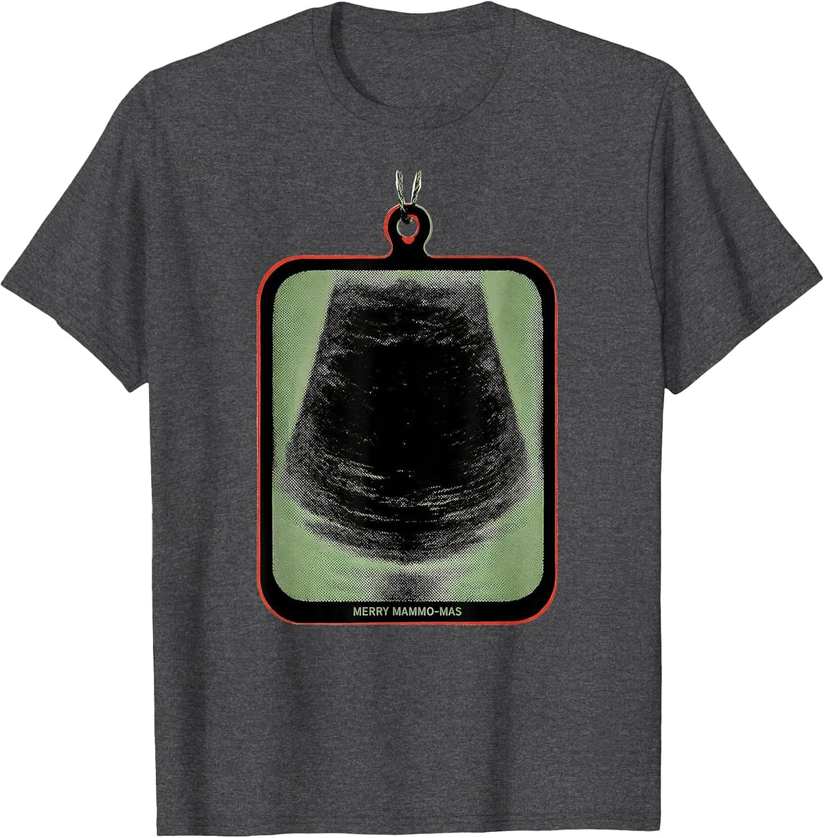 Men's Merry Mammo-mas Radiology Tech Christmas Humor Gift T-Shirt - Dark Heather Grey