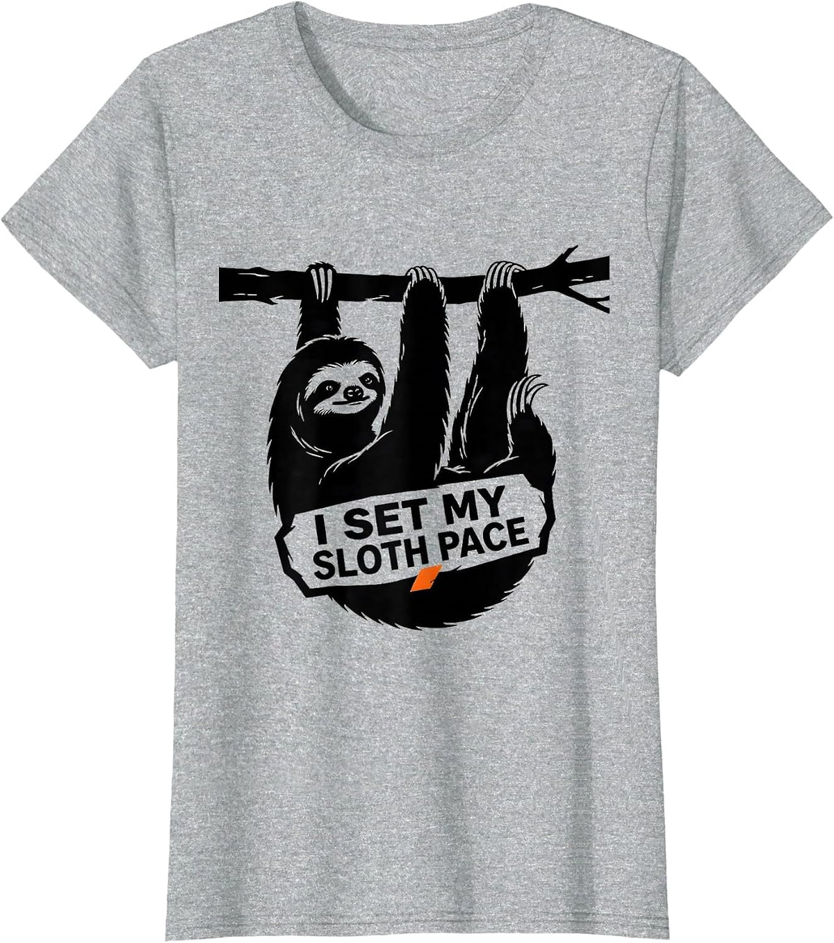I Set My Sloth Pace Funny Sloth Lover Humor Gift T-Shirt - Heather Grey