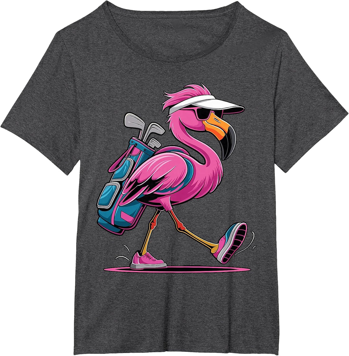 Ping Flamingo Golf Sunglasses Woman Ladies Men Golf Lover T-Shirt - Dark Heather Grey