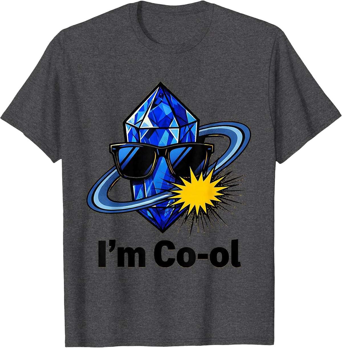 I'm Co-ol Pop Art Chemistry Science Geek Humor T-Shirt - Dark Heather Grey