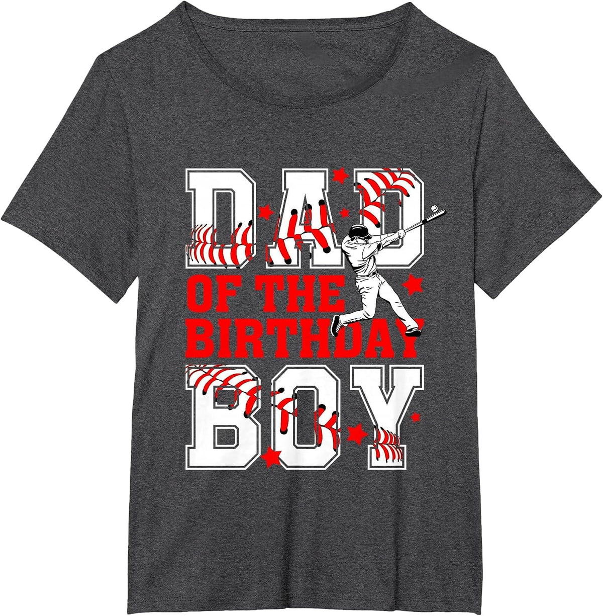 Mom and Dad Birthday Boy Son Baseball Lovers Family Matching T-Shirt - Dark Heather Grey