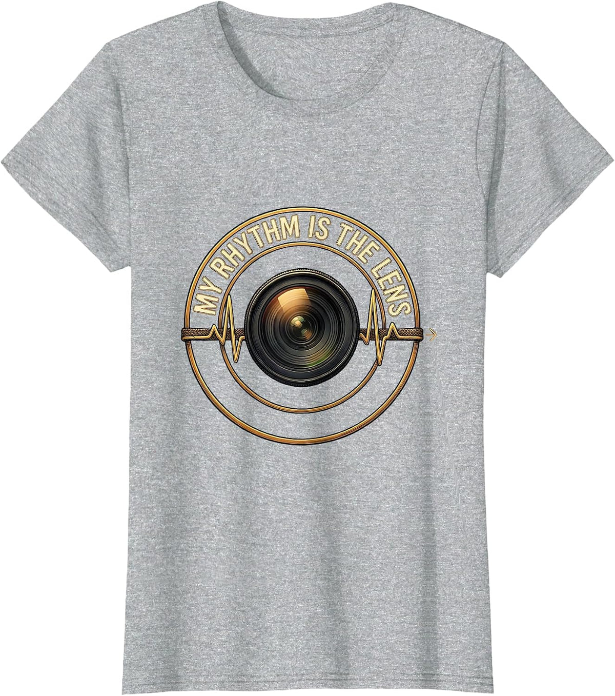 My Rhythm Is The Lens Photography Photographer Hobby Passion T-Shirt - Heather Grey