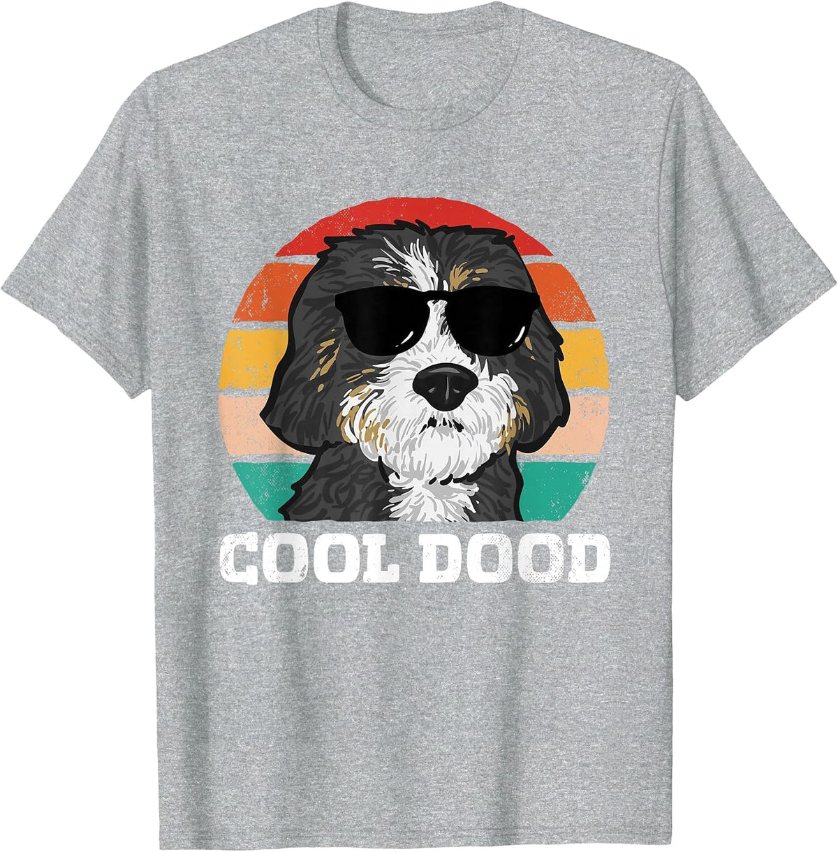 Bernedoodle Dog Cool Dood Bernedoodle T-Shirt - Heather Grey