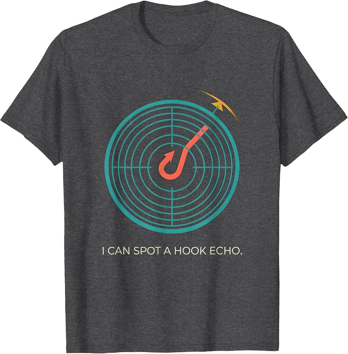 Men's I Can Spot A Hook Echo Funny Storm Chaser Tornado T-Shirt - Dark Heather Grey