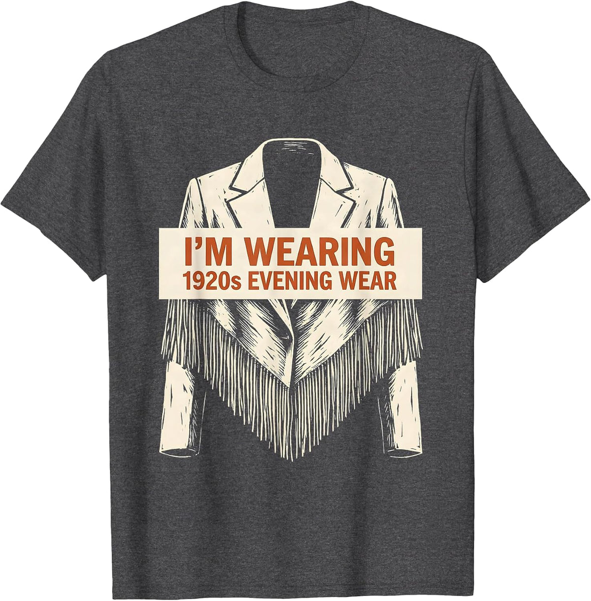 Men's I'm Wearing 1920s Evening Wear Vintage Roaring Twenties T-Shirt - Dark Heather Grey