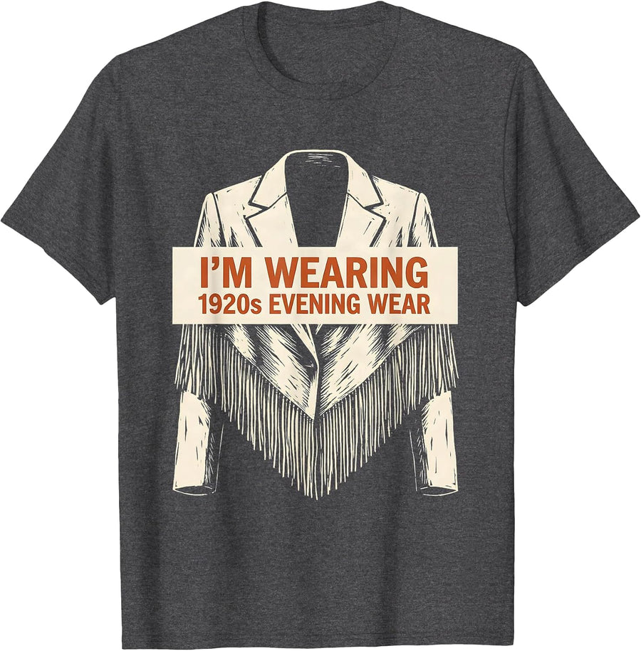 Men's I'm Wearing 1920s Evening Wear Vintage Roaring Twenties T-Shirt - Dark Heather Grey
